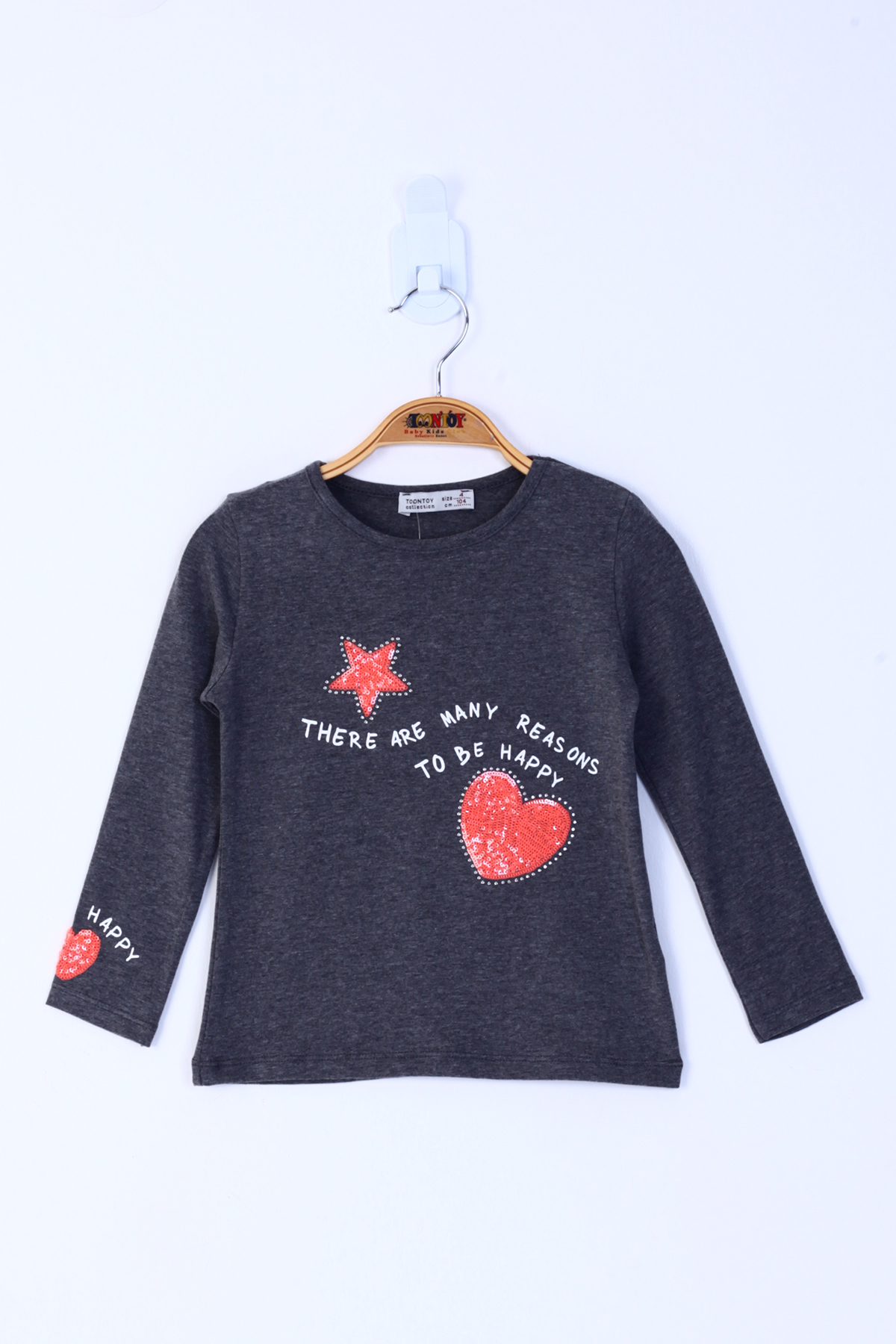 Toontoy Kız Çocuk Pul İşlemeli Sweatshirt