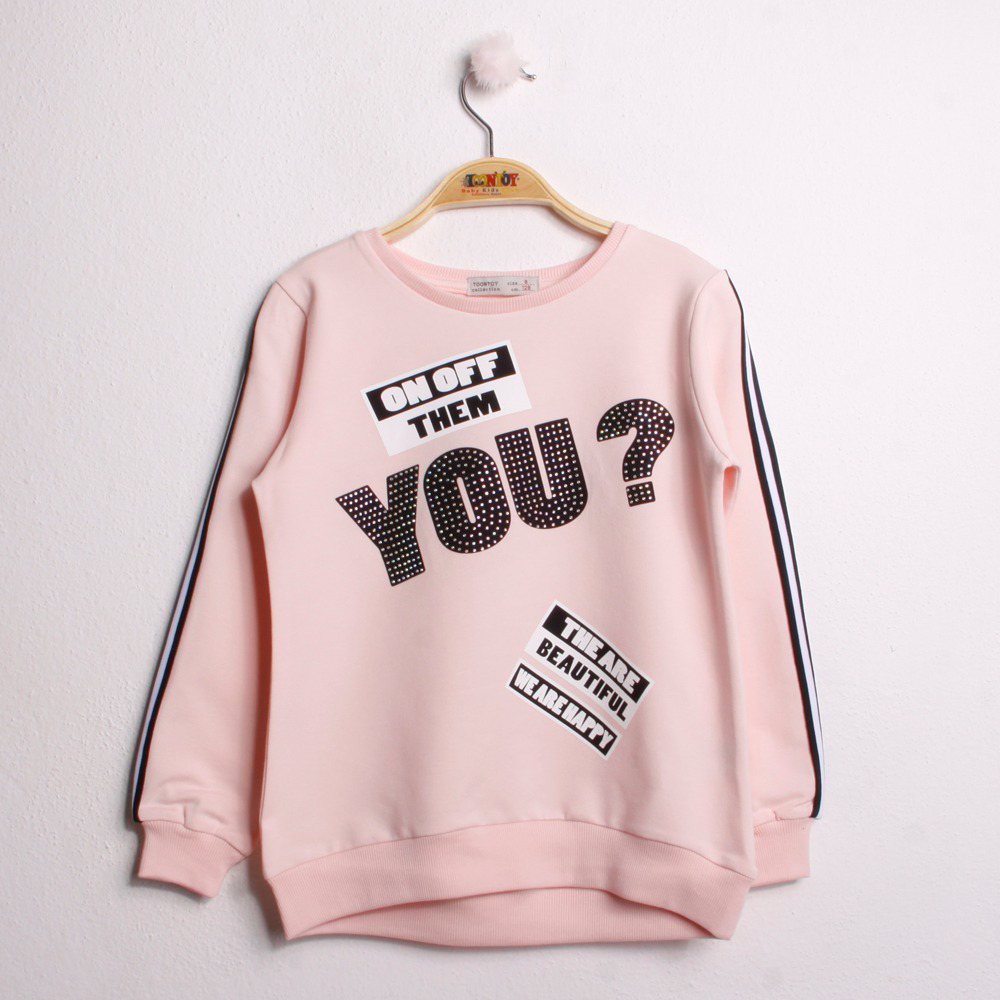 Toontoy Kız Çocuk Sweatshirt You Baskı
