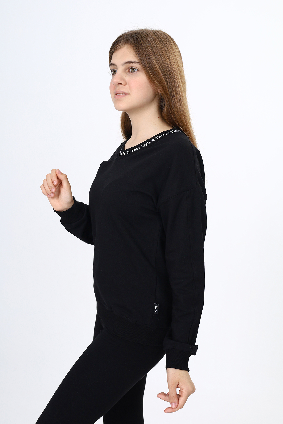 Toontoy Kız Çocuk Okul Baskılı Sweatshirt