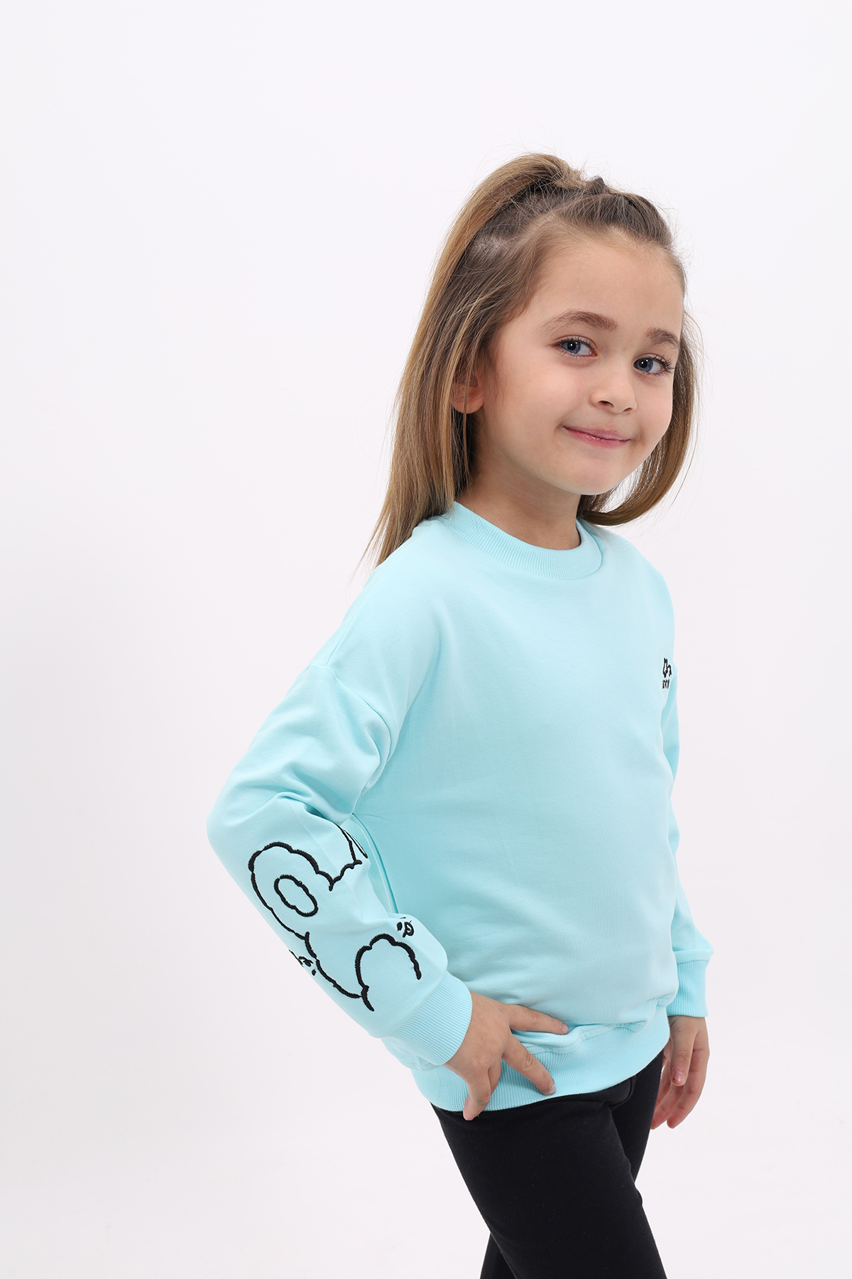 Toontoy Kız Çocuk Nakışlı Sweatshirt