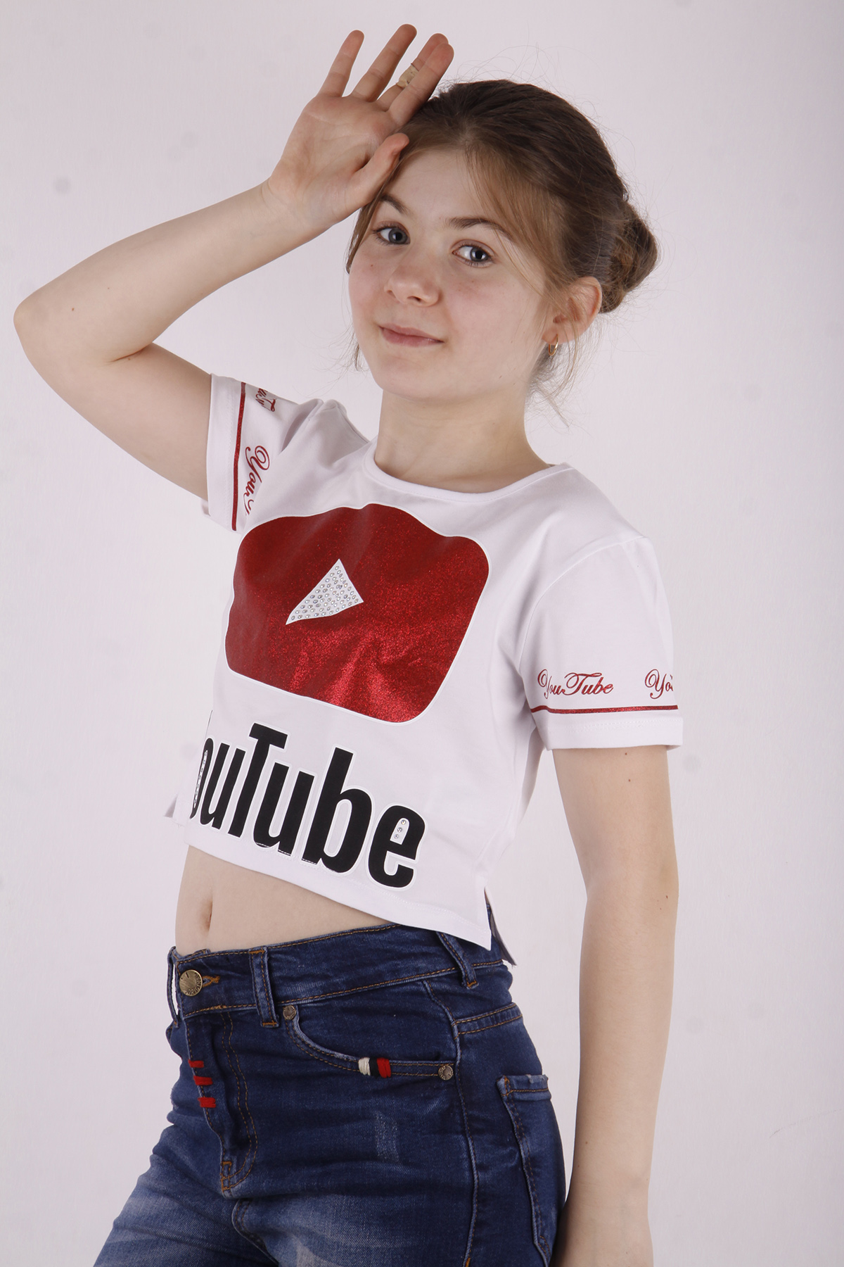 Toontoy Kız Çocuk YouTube Baskılı Tişört