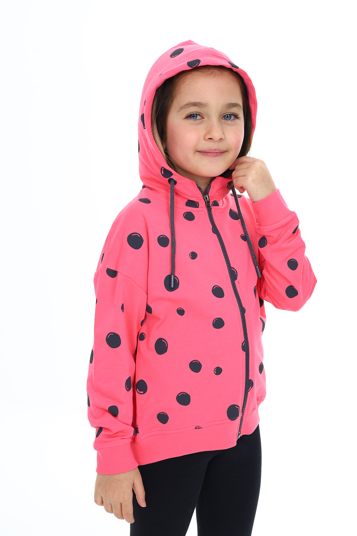 Toontoy  Kiz Çocuk Baskili Hirka