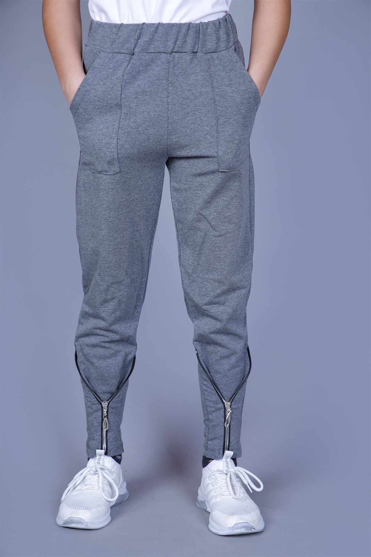 Toontoy Kız Çocuk Paçası Fermuarlı Eşofman Alt