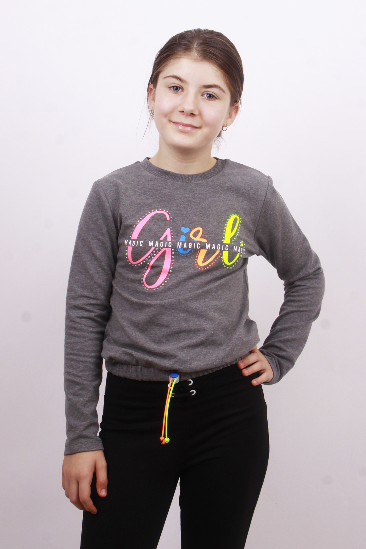 Toontoy Kız Çocuk Girl Baskılı Sweatshirt