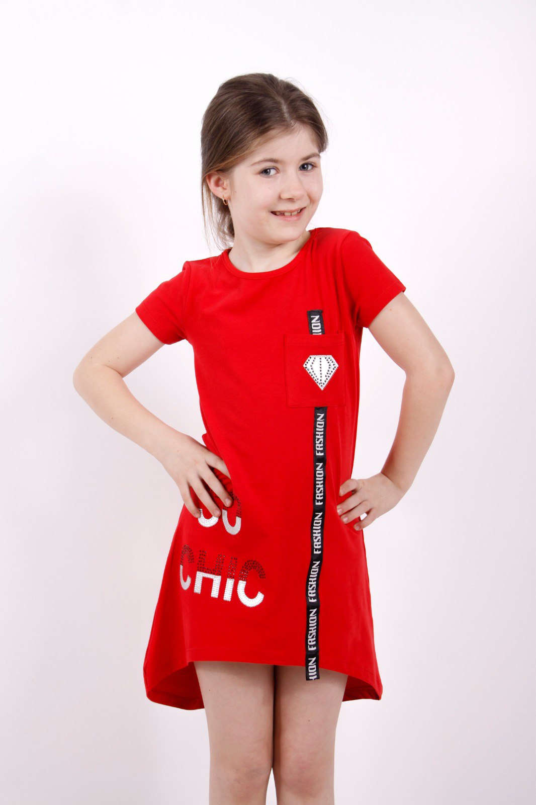 Toontoy Kız Çocuk So Chıc Baskılı Elbise