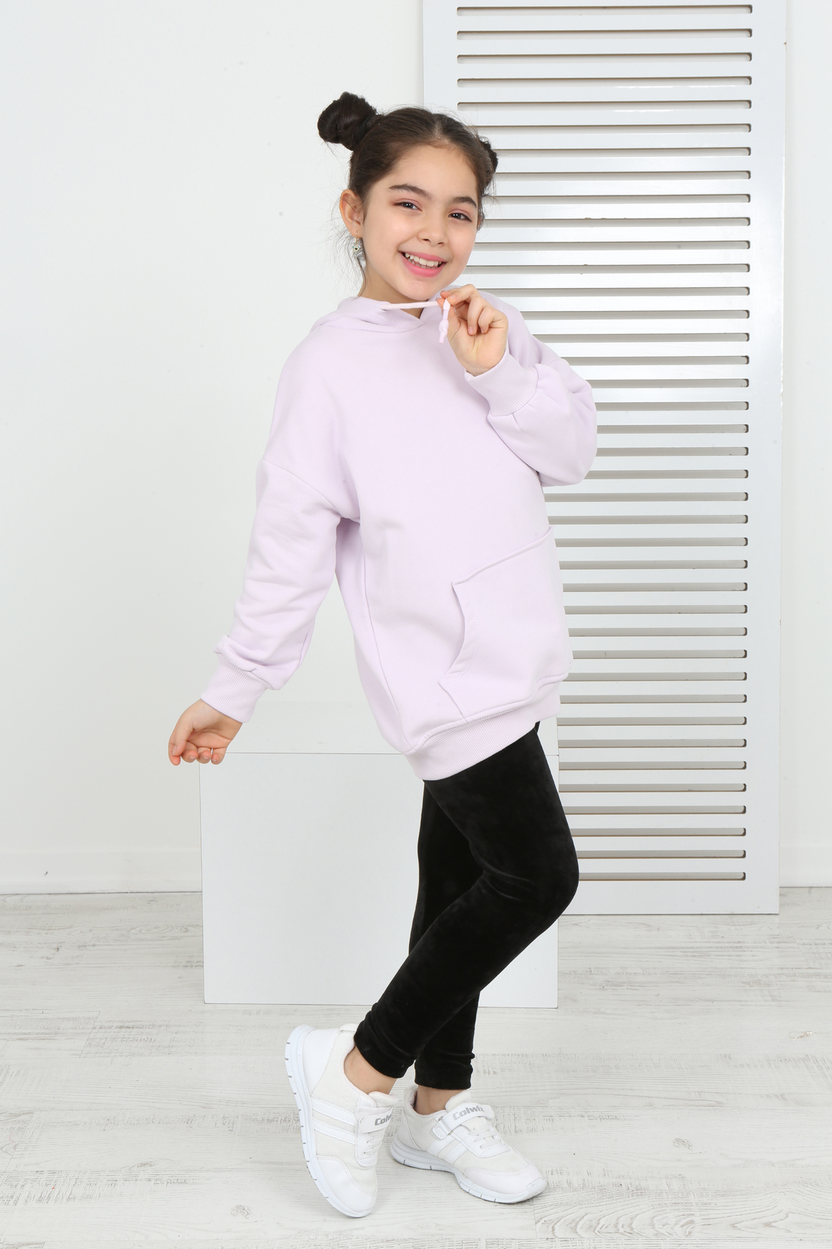 Toontoy Kız Çocuk Kanguru Cepli Sweatshirt