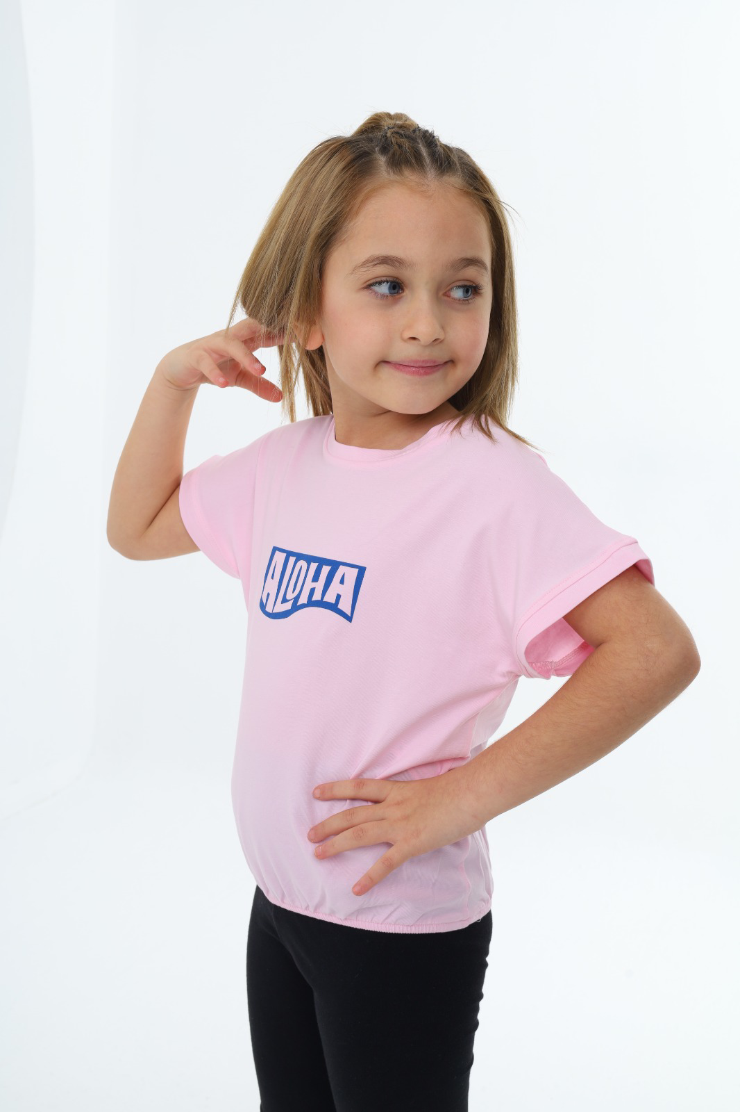 Toontoy Kız Çocuk Aloha  Baskılı Tişört