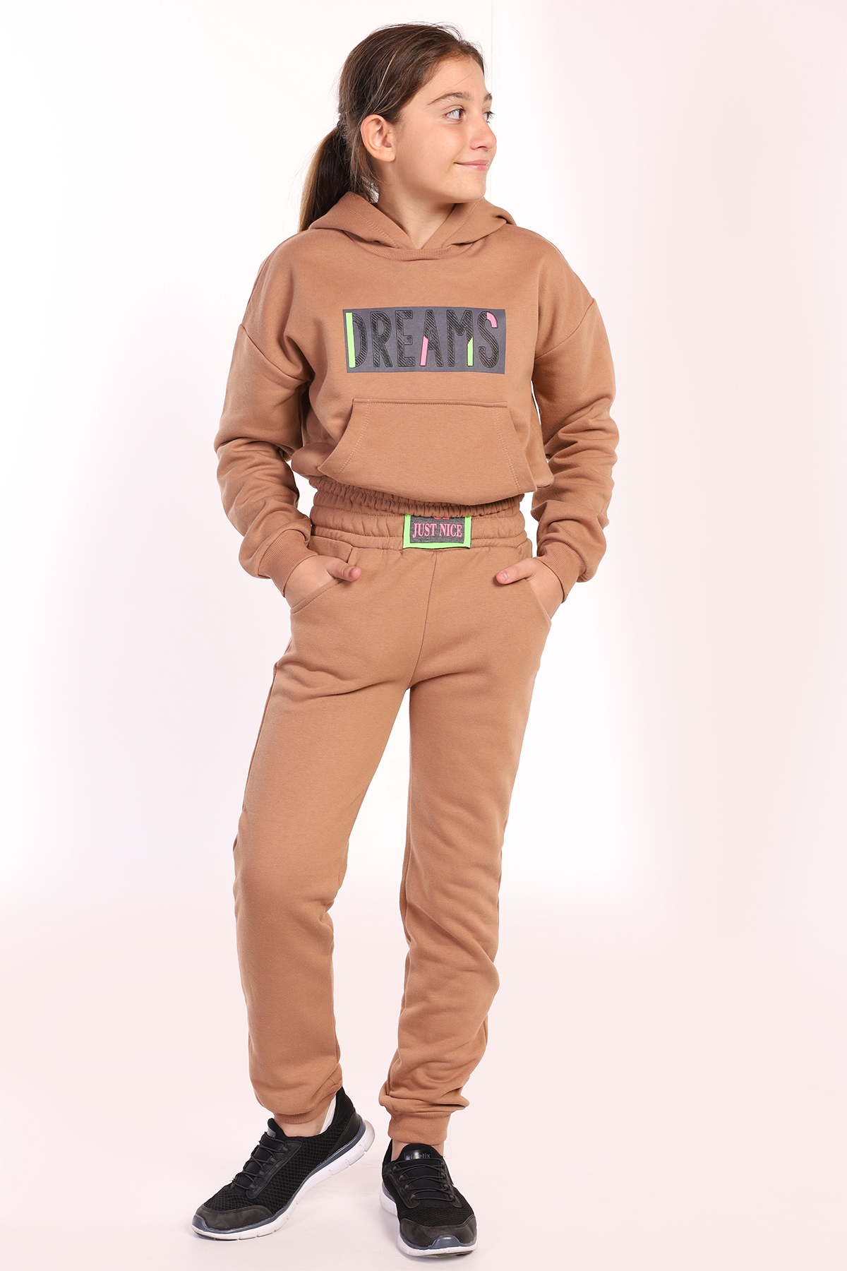 Toontoy Kız Çocuk Baskılı Eşofman Takımı