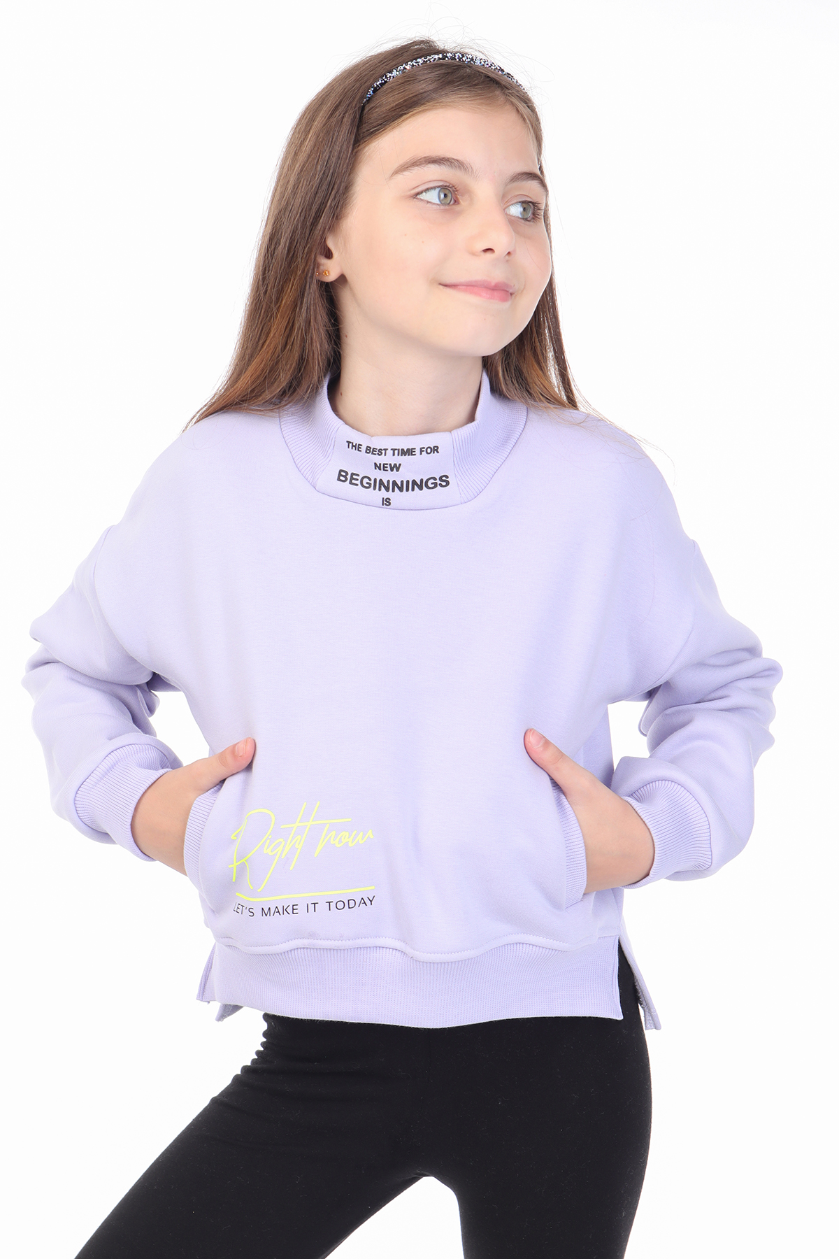 Toontoy Kız Çocuk Baskılı Sweatshirt