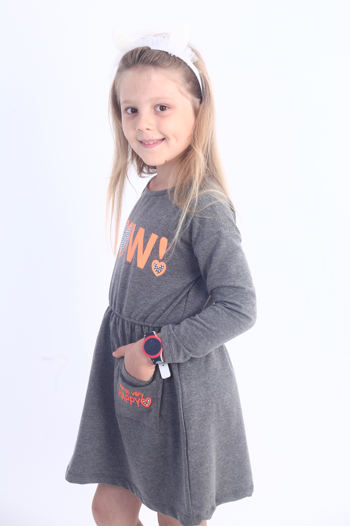 Toontoy Kız Çocuk Now! Baskılı Elbise