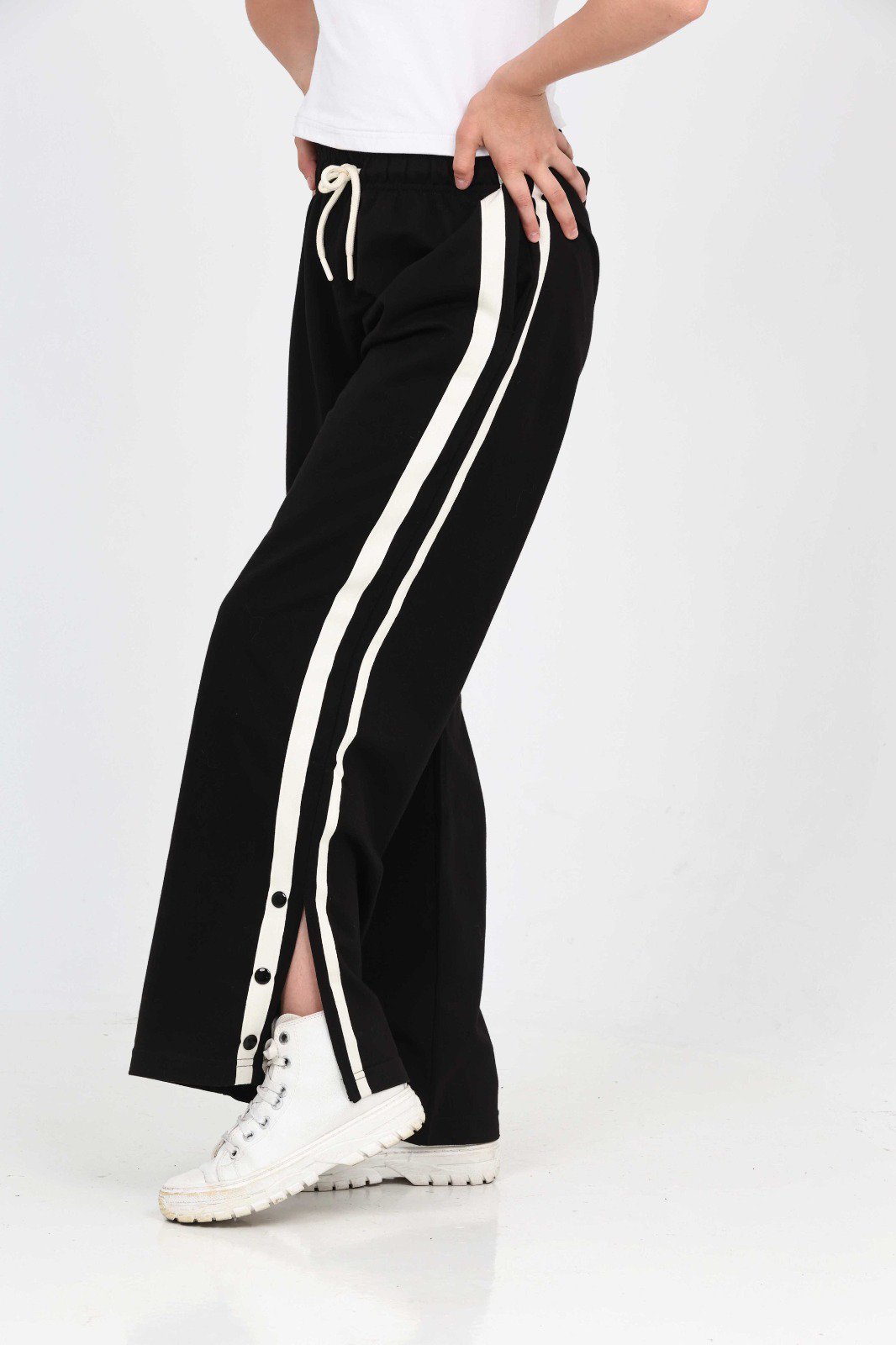 Toontoy Kız Çocuk Boydan Şeritli Eşofman Alt