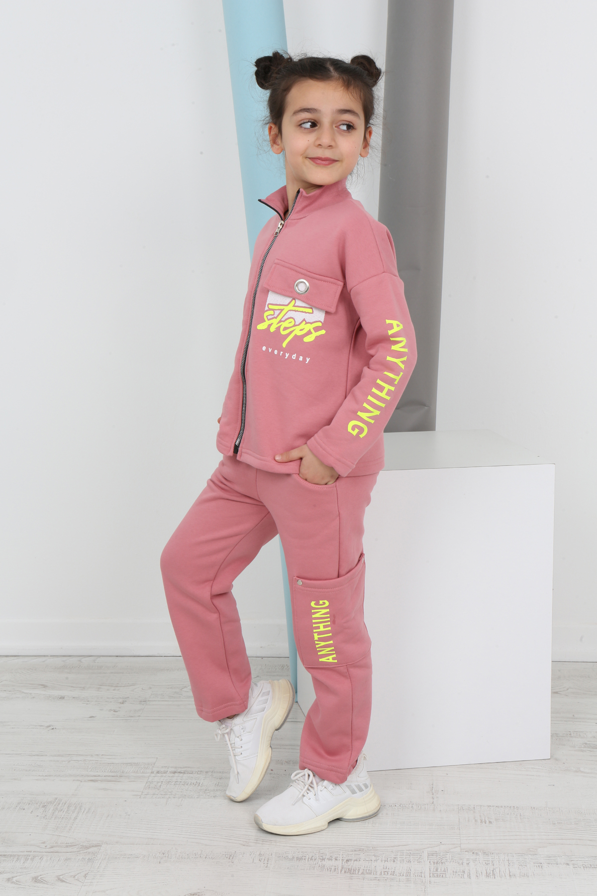 Toontoy Kız Çocuk Baskılı Eşofman Takımı