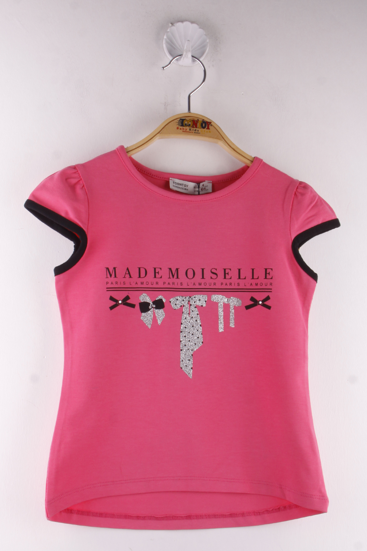 Toontoy Kız Çocuk Sim Baskılı Yarım Kollu T-Shirt
