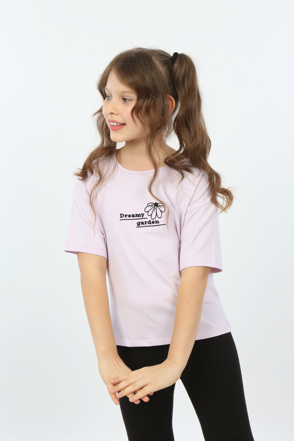 Toontoy Kız Çocuk Dreamy Garden Nakışlı Tişört