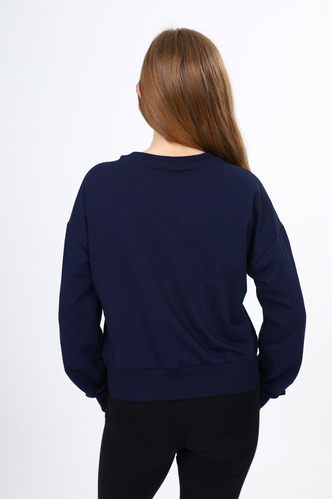 Toontoy Kız Çocuk Düşük Omuz Gazeli  Okul Sweatshirt
