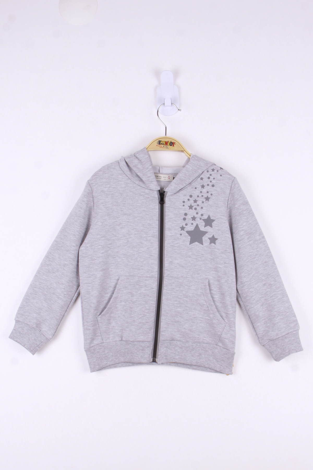 Toontoy  Kiz Çocuk Yildiz Baskili Hirka