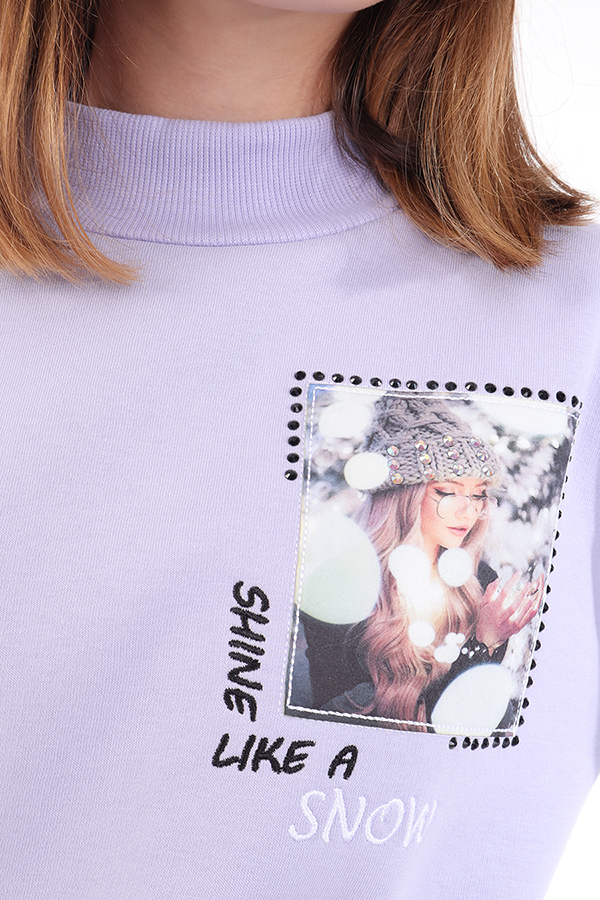 Toontoy Kız Çocuk Baskılı Nakışlı Sweatshirt