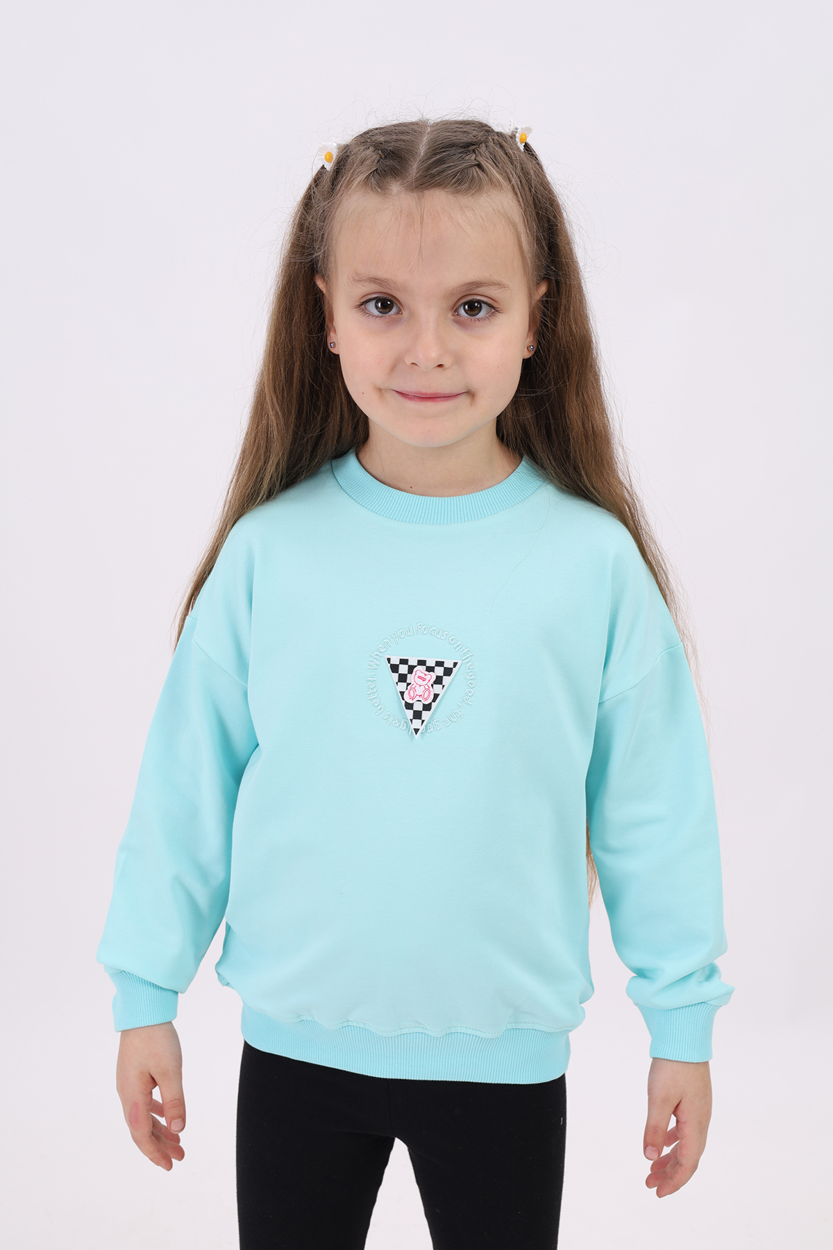 Toontoy Kız Çocuk Nakışlı Sweatshirt