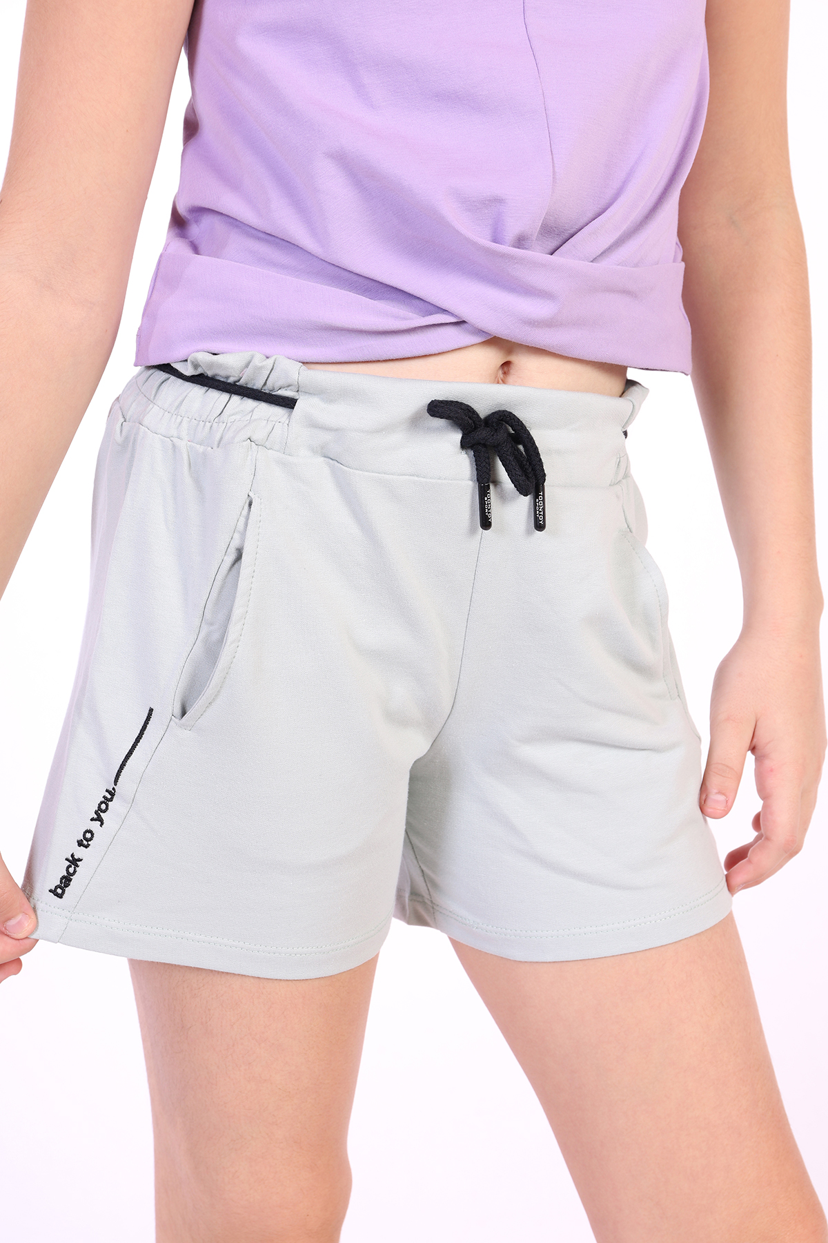 Toontoy  Kız Çocuk Back To You Nakışlı Şort