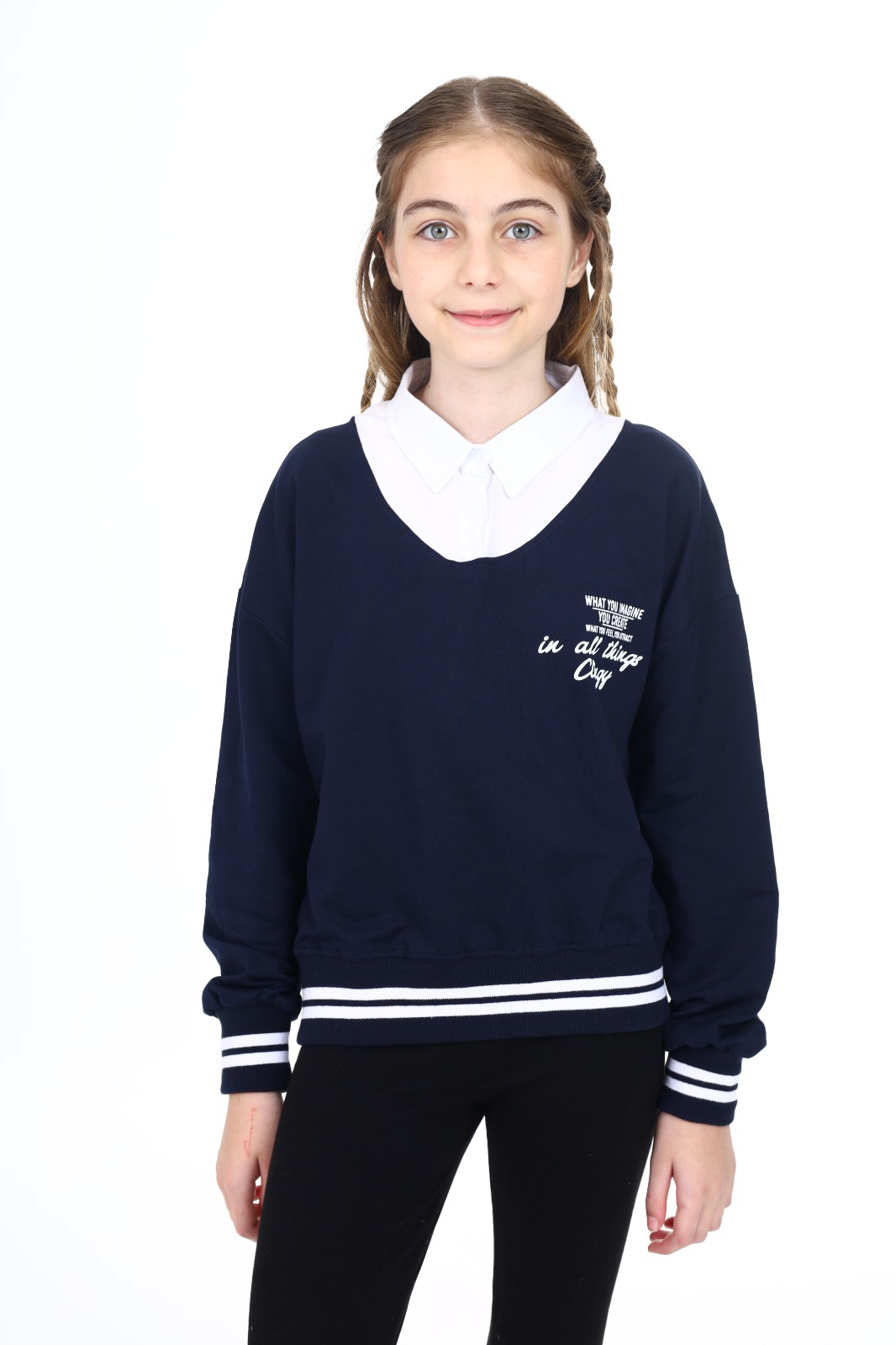 Toontoy Kız Çocuk Okul Sweatshirt