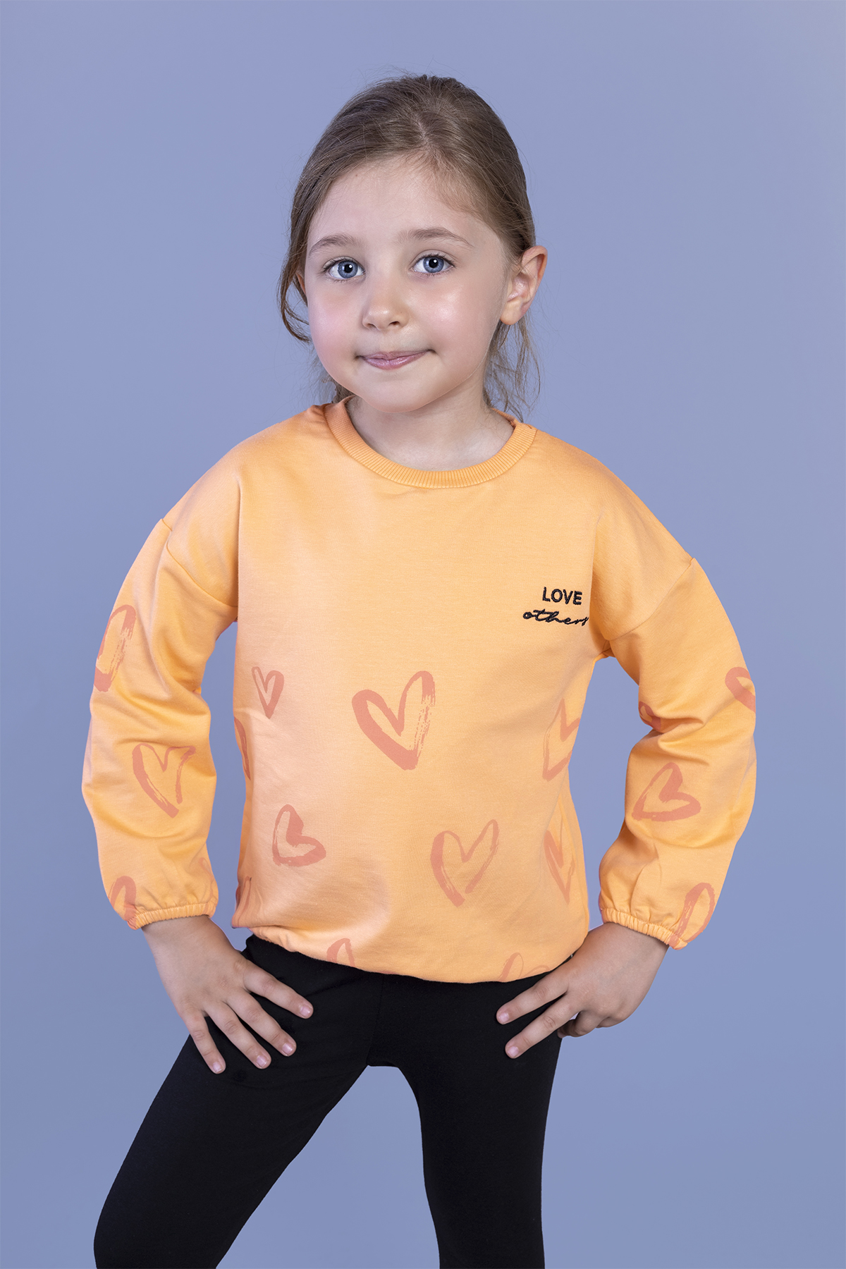 Toontoy Kız Çocuk Nakışlı Büzgü Detaylı Sweatshirt