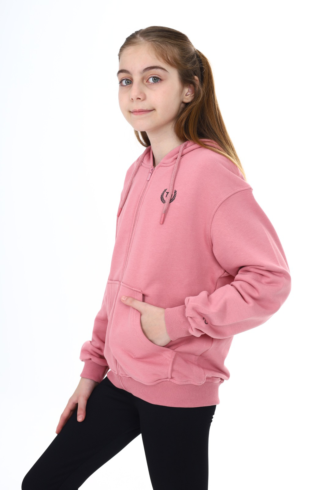 Toontoy Kız Çocuk Baskılı Hırka