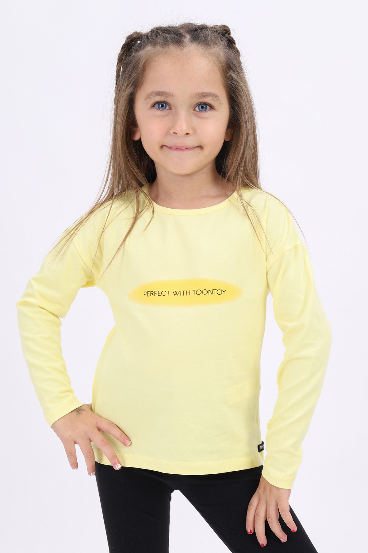 Toontoy Kız Çocuk Baskılı Tişört