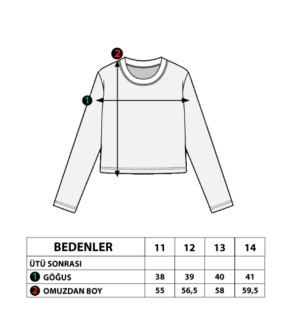 Toontoy  Kız Çocuk Nakışlı Balıkçı Yaka Okul Tişörtü