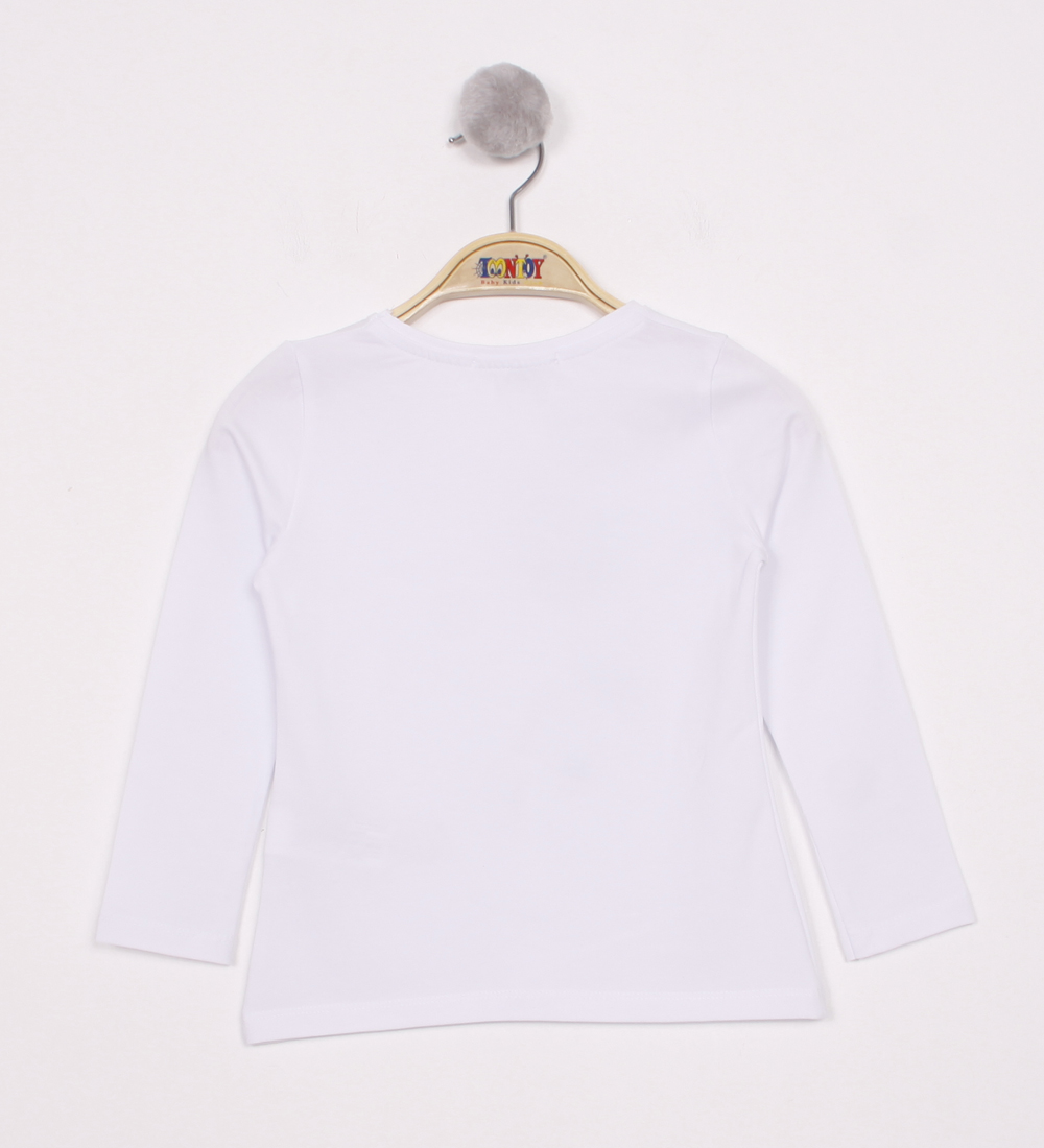 Toontoy Kız Çocuk Balon Baskılı T-Shirt