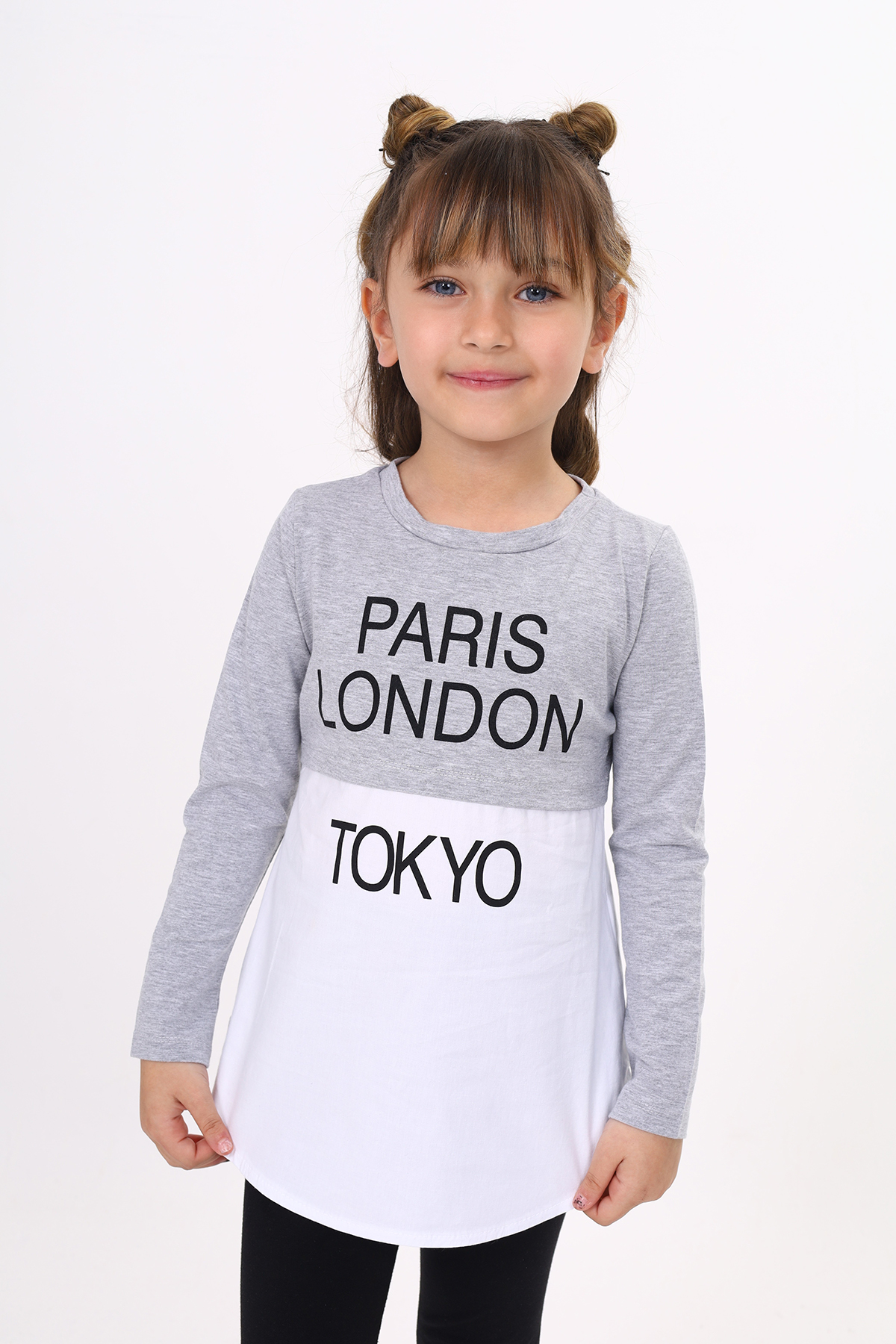 Toontoy Kız Çocuk Paris London Baskılı T-Shirt