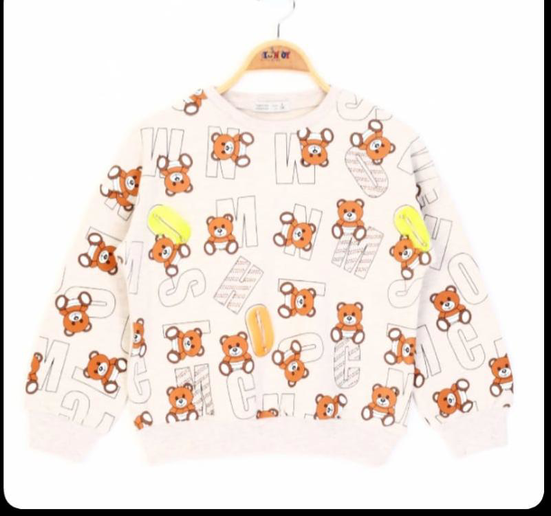 Toontoy Kız Çocuk Harf Baskılı Sweatshirt
