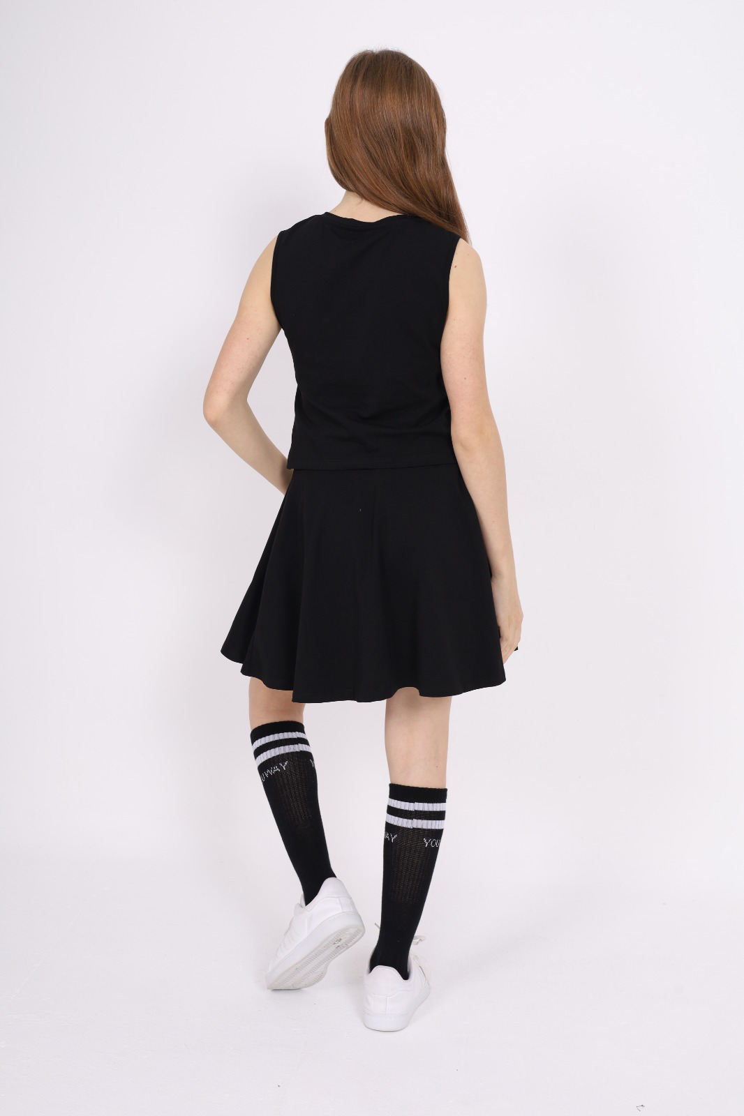 Toontoy Kız Çocuk Baskılı Etekli Takım