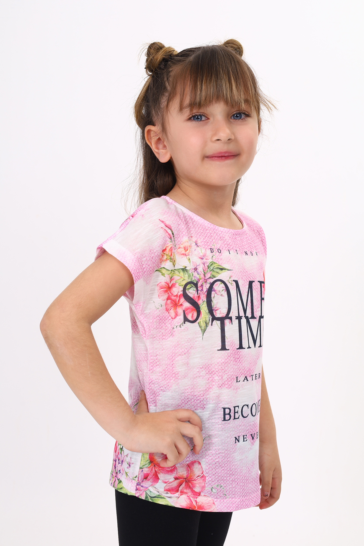 Toontoy Kız Çocuk Sometimes Baskılı Tişört