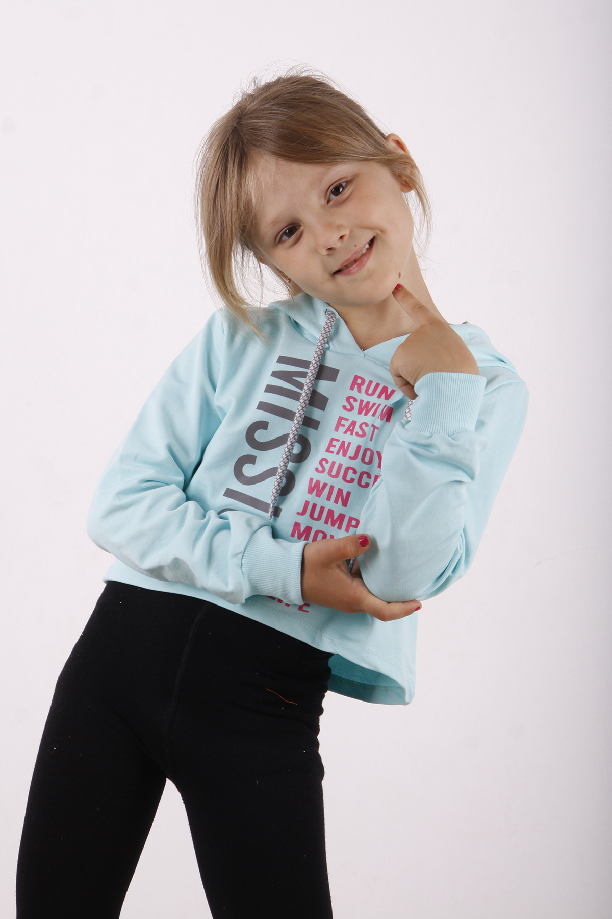 Toontoy Kız Çocuk Yazı Baskılı Sweatshirt