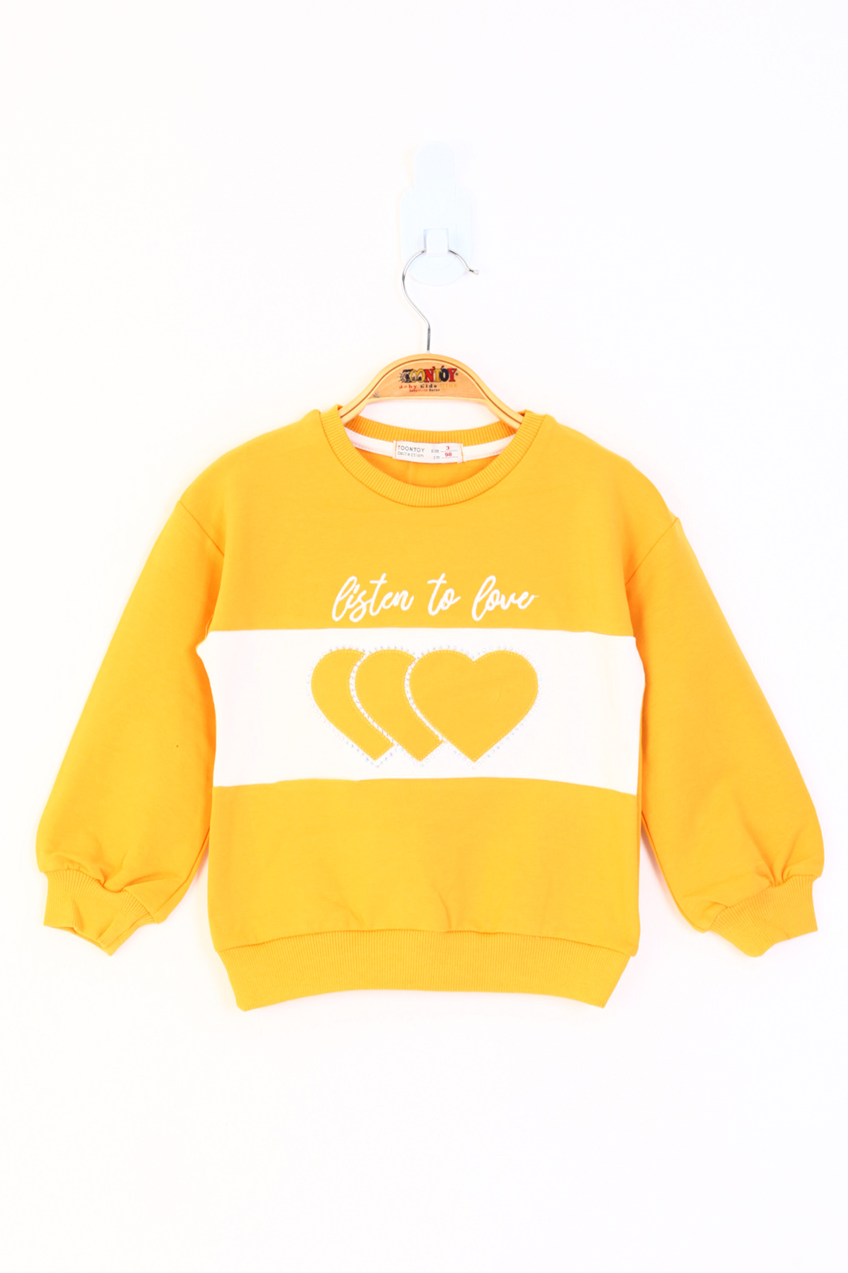 Toontoy Kız Çocuk Kalp Nakışlı Sweatshirt