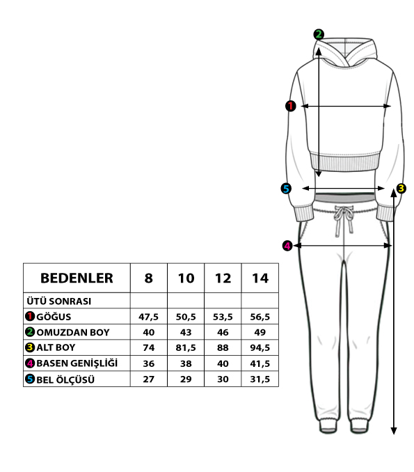 Toontoy  Kız Çocuk Hologram Detaylı Eşofman Takımı