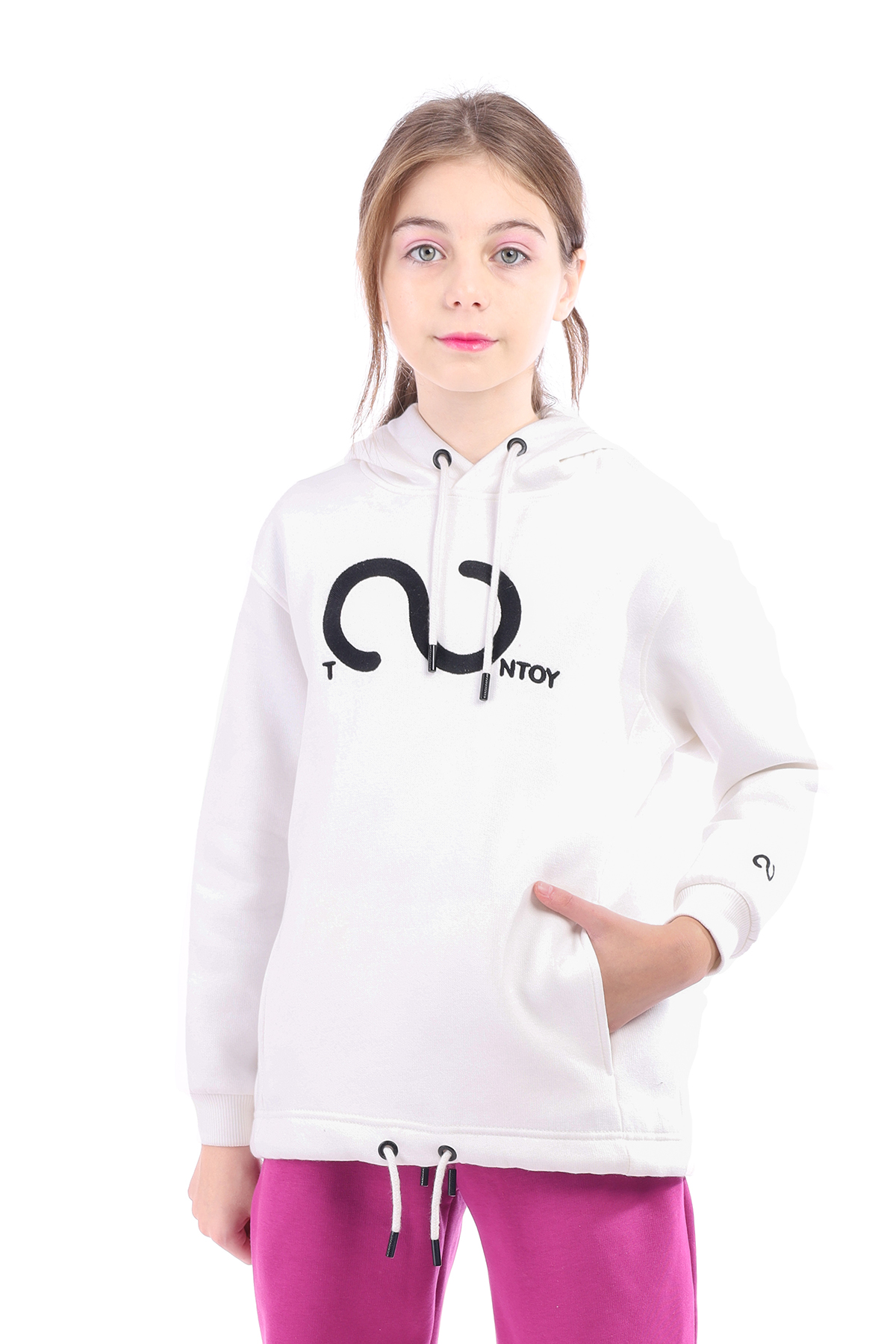 Toontoy Kız Çocuk Nakışlı Sweatshirt