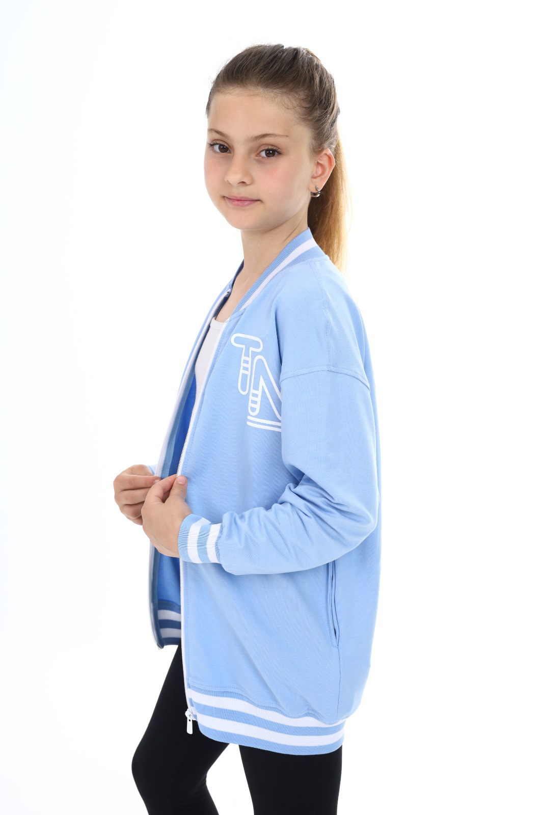 Toontoy Kız Çocuk Baskılı Hırka