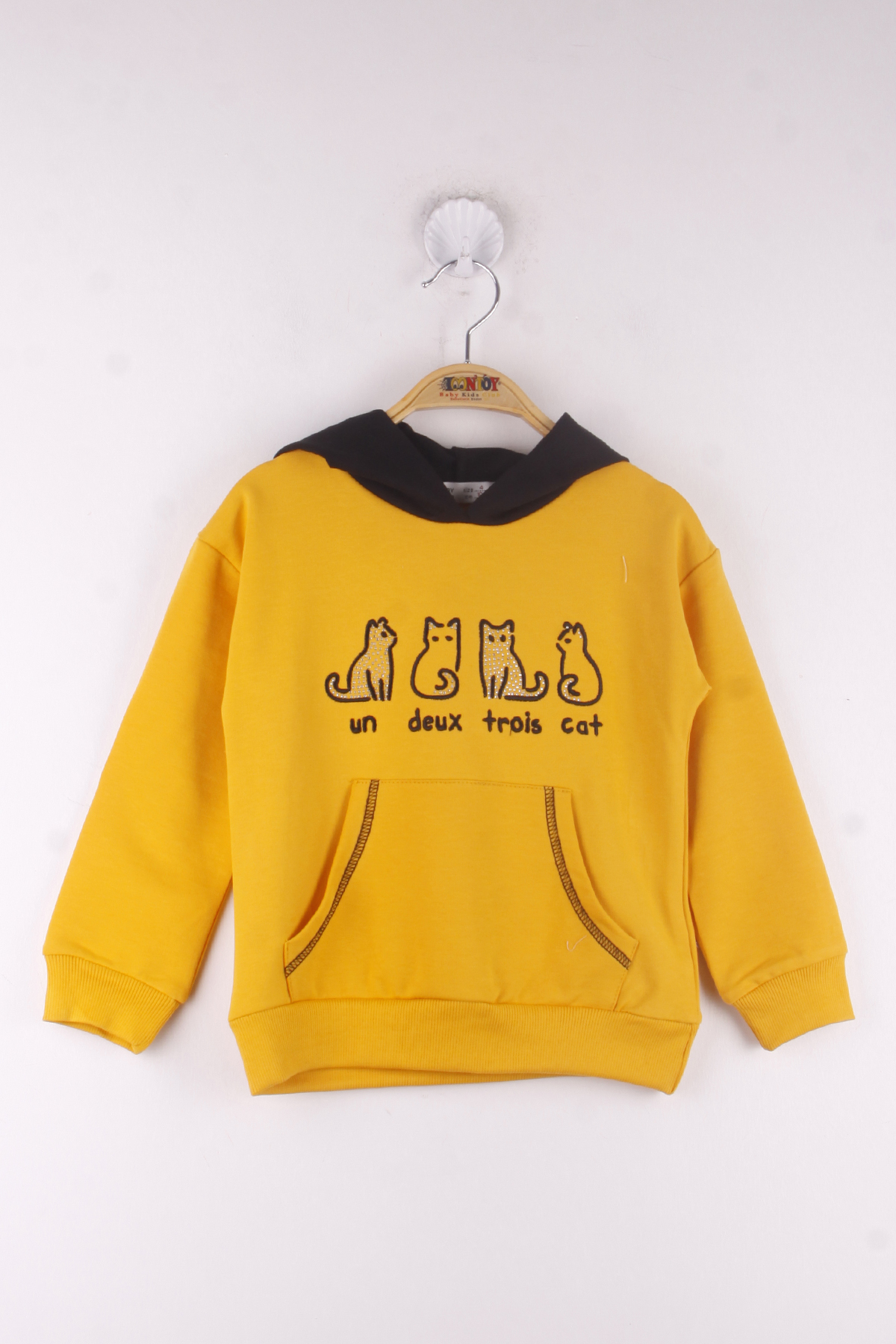 Toontoy Kız Çocuk Kedi Nakışlı Kapüşonlu Sweatshirt Toontoy Kız Çocuk Kedi Nakışlı Kapüşonlu Sweatshirt