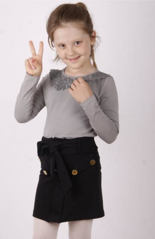 Toontoy Kız Çocuk Yakası Güpürlü Tişört