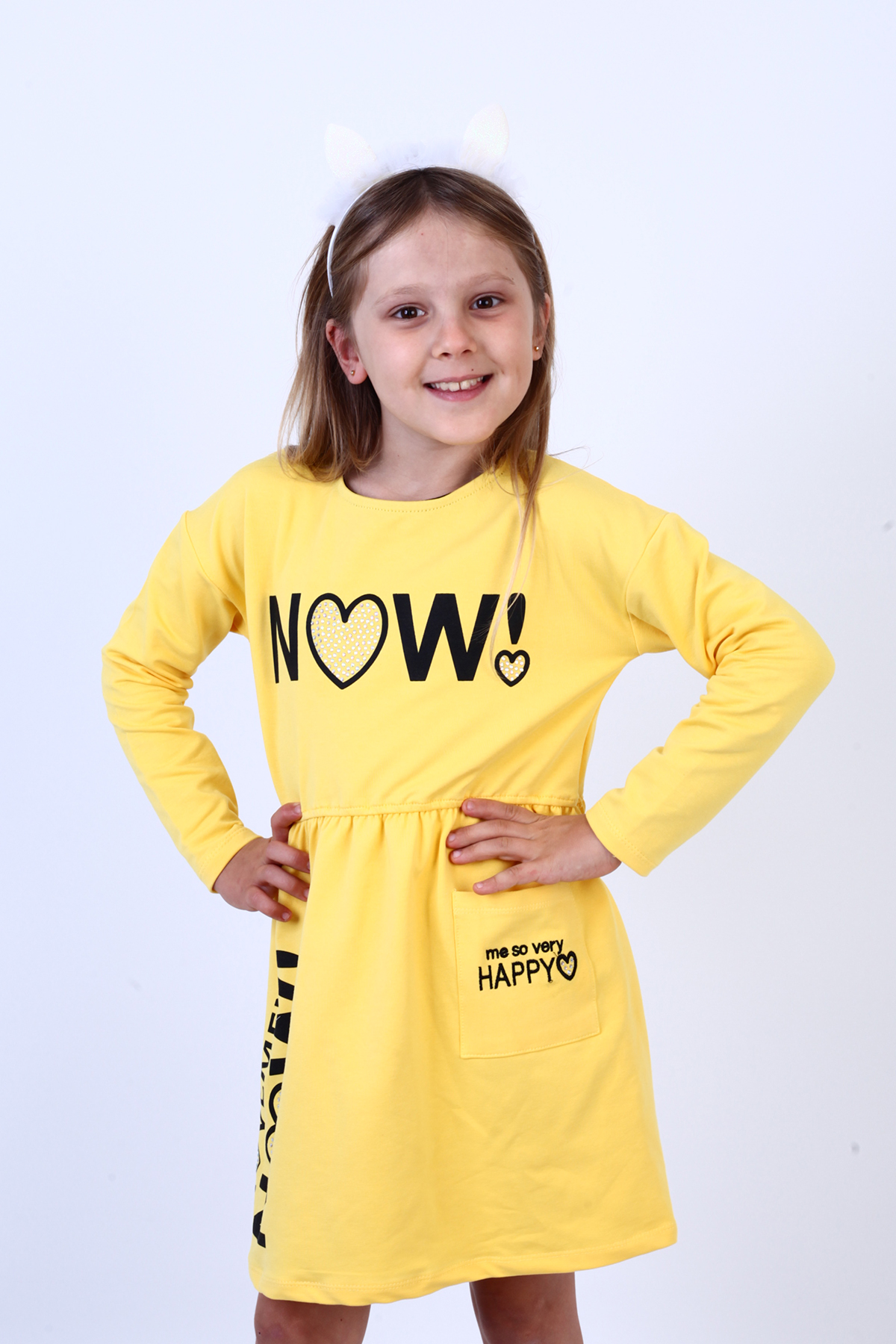 Toontoy Kız Çocuk Now! Baskılı Elbise
