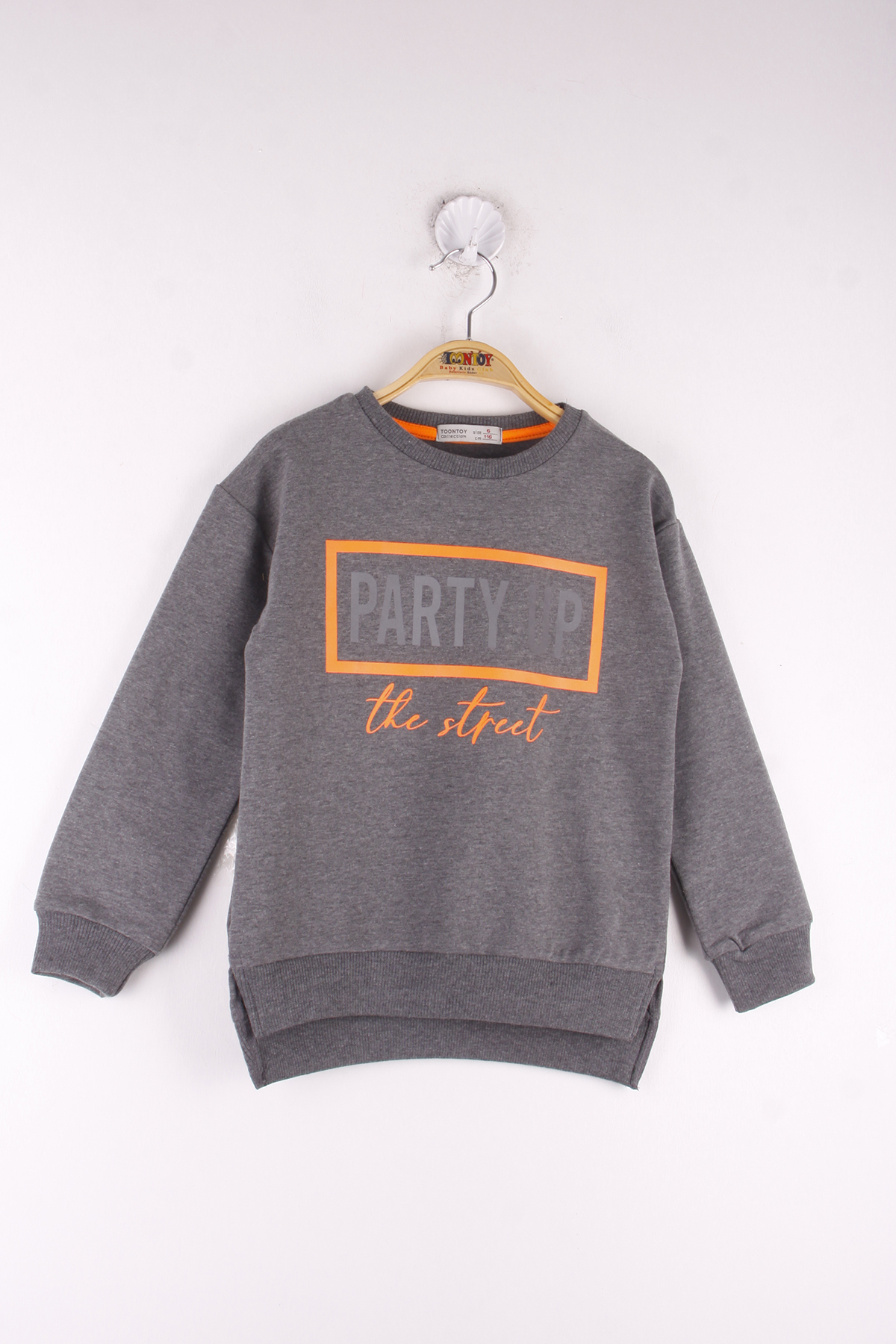 Toontoy Kız Çocuk Party Up Baskılı Sweatshirt