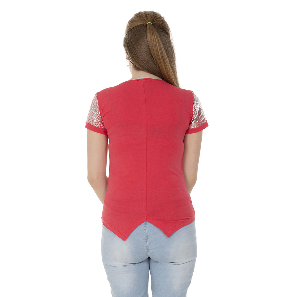 Toontoy Kız Çocuk T-Shirt Komple Varak Baskı Lazer Kesim