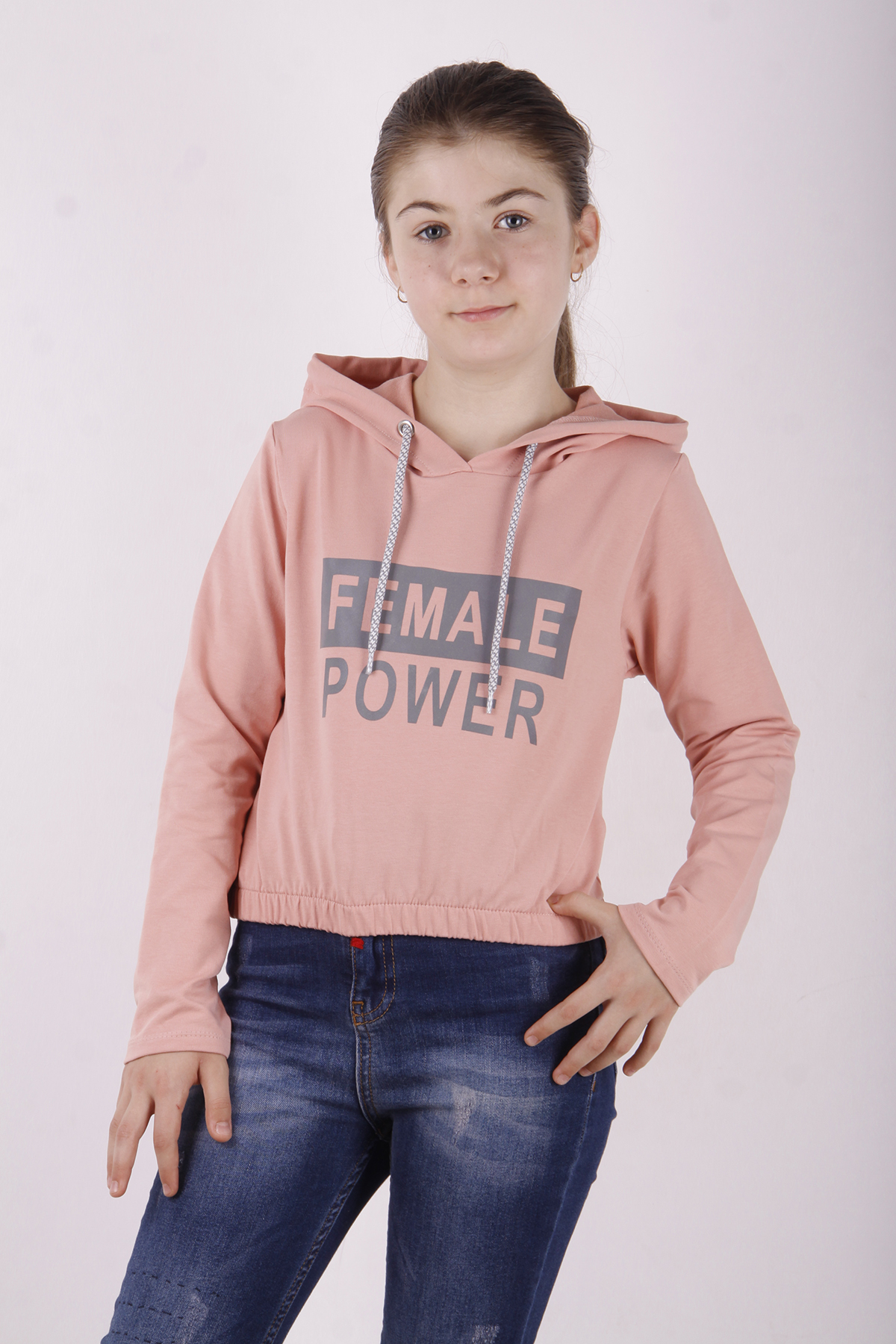 Toontoy Kız Çocuk Female Power Baskılı Sweatshirt