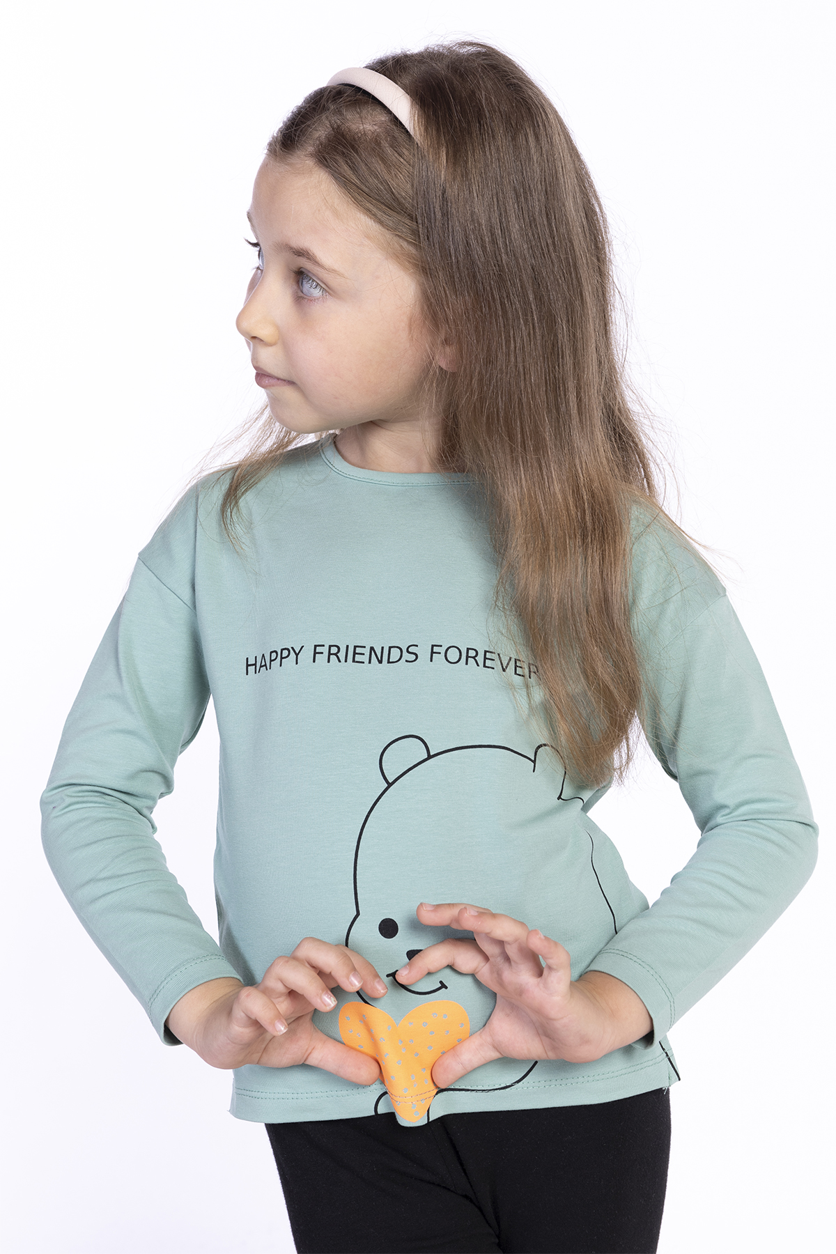 Toontoy Kız Çocuk Happy Frıends  Baskılı Tişört