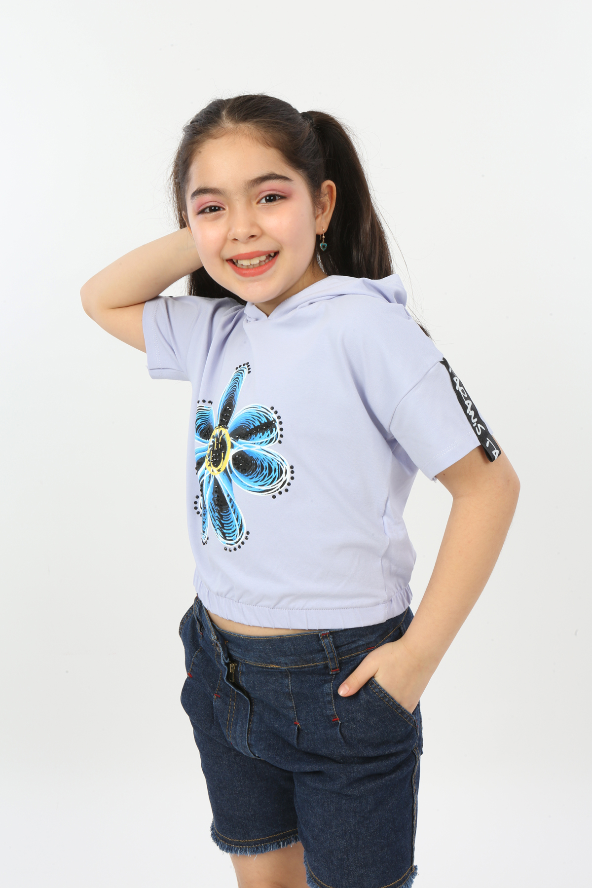 Toontoy Kız Çocuk Göğsü Pretty Nakışlı Elbise