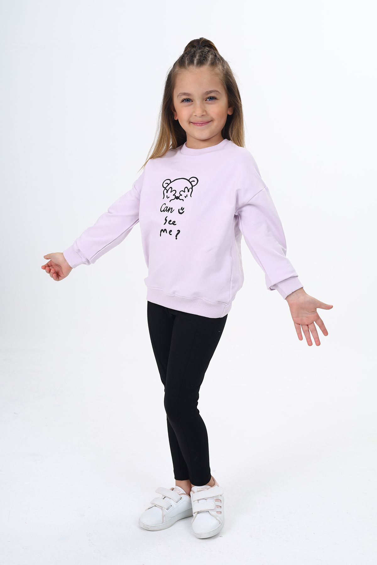 Toontoy Kız Çocuk Nakışlı Taytlı Takım