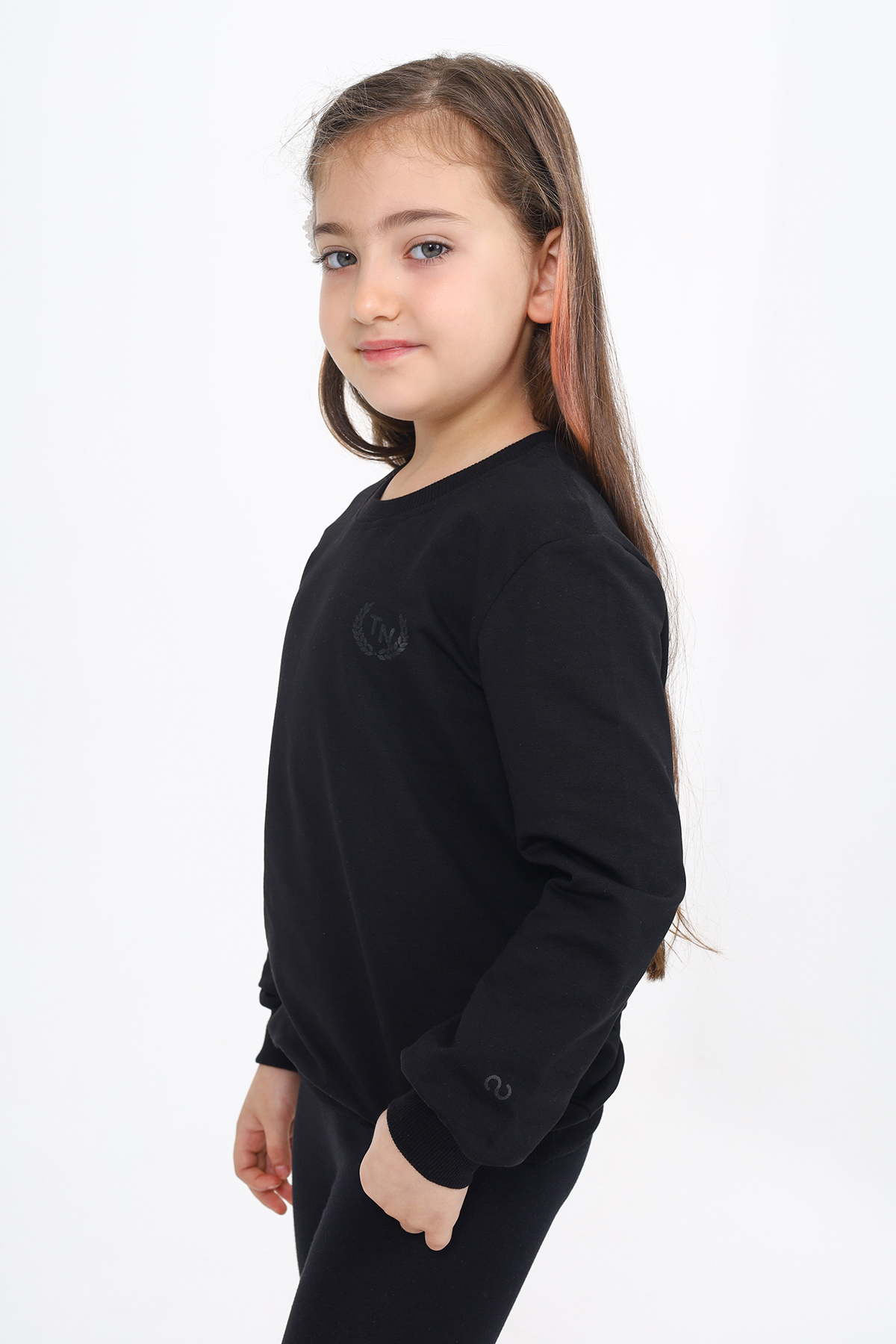 Toontoy Kız Çocuk Göğüsü TN Baskılı Sweatshirt