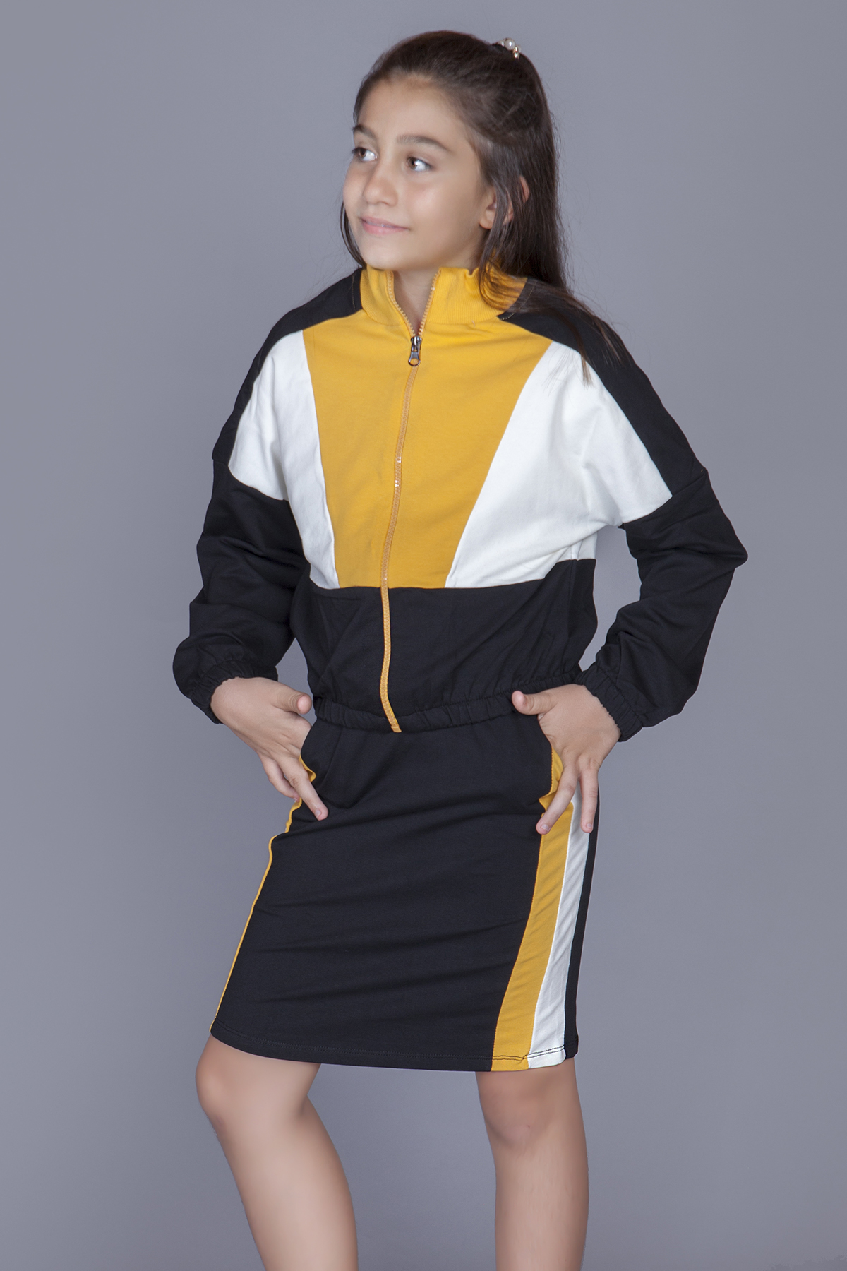 Toontoy Kız Çocuk Garnili Etekli Takım