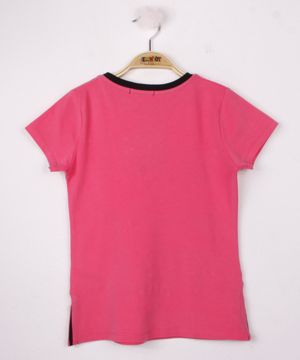 Toontoy Kız Çocuk Pullu İnci Detaylı T-Shirt